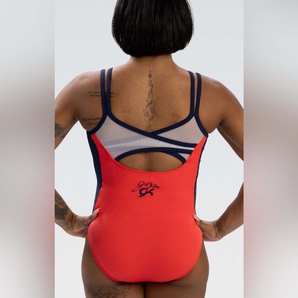 Red and Navy Leotard